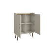 Manhattan Comfort Bogart Accent Cabinet in Off-White and Nature 255BMC10